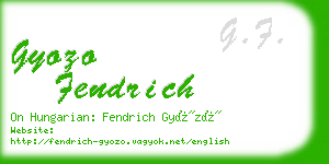 gyozo fendrich business card